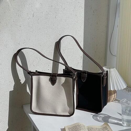 Fashion Canvas Large Capacity Tote Women Shoulder Bags Designer Handbags Luxury Leather Patchwork Crossbody Bag Big Shopper Bags