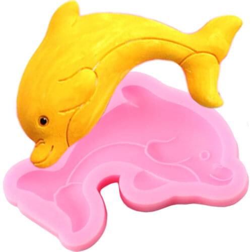 Sea Animal Silicone Mold Dolphin Fondant Mould Cake Decorating Tools Candy Chocolate Gumpaste Moulds DIY Soap Resin Clay Molds