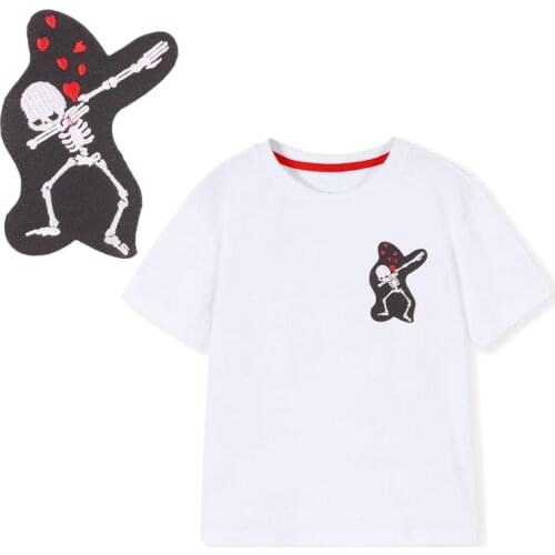 Deer hand whale Heat Transfer Patches For Stripe Clothes Patch A-level Washable Iron On Applique DIY Clothing Sticker