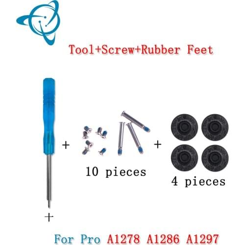 NEW for Macbook Pro 13" 15" A1278 A1286 A1297 Rubber Feet Bottom Case Cover Feet Foot Kit+Bottom Screws Set+Screwdriver 2008-12