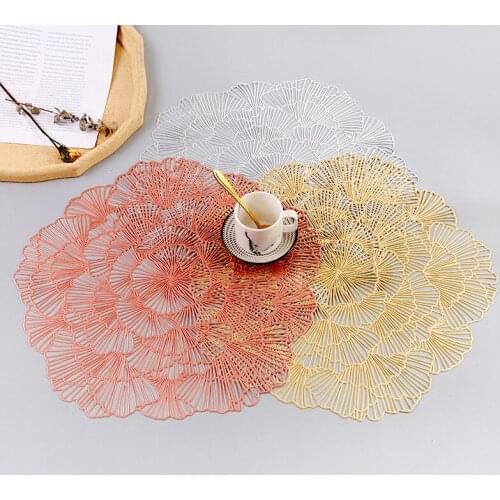 New Round PVC Placemat Kitchen Dining Table Mats Steak Pad Anti-scalding Insulation Pads Western Mat Hotel Restaurant Home Decor