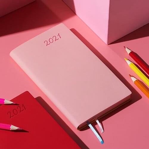 A6 2021 Agenda Notebook Portable Weekly Daily Schedule Time Management Efficiency Manual 365 Every Day Planner 84 Sheets Gift