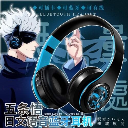 Anime Jujutsu Kaisen cosplay Gojo Satoru Wired headset For Android HuaWei XiaoMi Wireless Japanese beep Can insert card Props