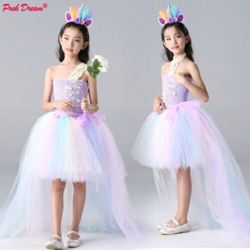Pink Blue Girls First Holy Communion Dresses with Long Train Flower Girl Dresses for Weddingsfirst Communion Dresses for Girls