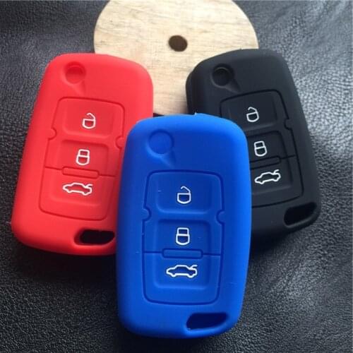 Silicone rubber key case cover For Geely emgrand EC7 EC718 EC715 Global Hawk GX7 3 button CAR KEY