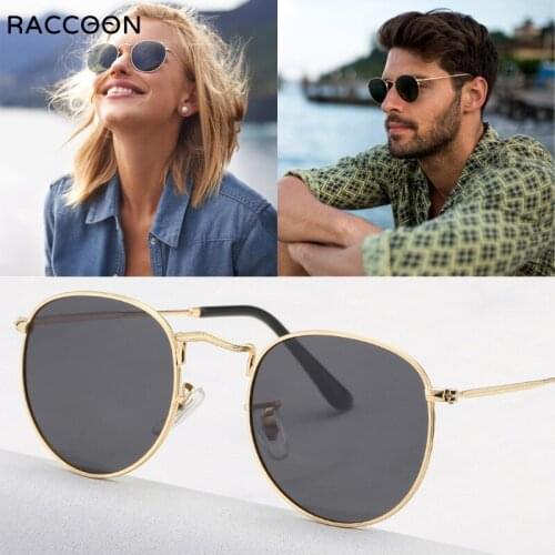 Round Polarized Sunglasses Women Men Classic Small Metal Sun Glasses Male Vintage Anti-Glare Driving Eyeglasses UV400