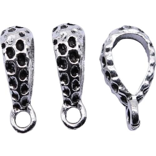 WYSIWYG 5pcs/lot Antique Silver Color 10x19mm Bail Beads For Jewelry Making For Jewelry Making Diy Charms Jewelry Findings