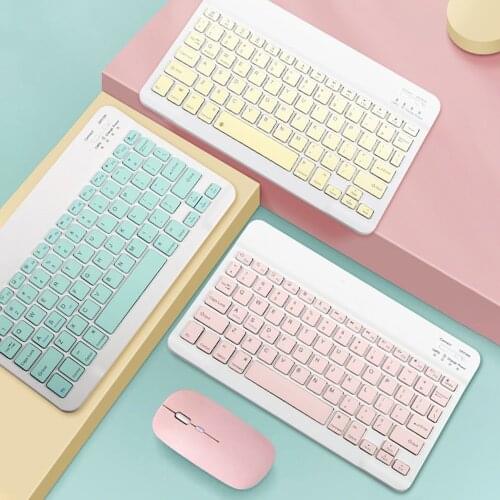 Jelly Comb Mini Bluetooth Keyboard for 10inch 7inch iPad Bluetooth Mouse and Keyboard Set Rehargeable for Samsung Xiaomi Android