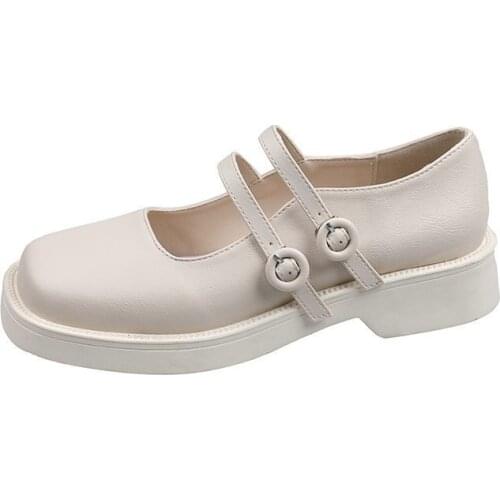 2021 New Arrival Spring Fashion Casual Mary Jane Shoes Cute Slip On Ballet Flats Women Loafer Shoes For Woman Platform Footwear