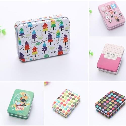 1pcs Creative Cartoon Tin Box Sealed Jar Packing Box Jewelry Candy Storage Cans Coin Gift Packaging Tin Box