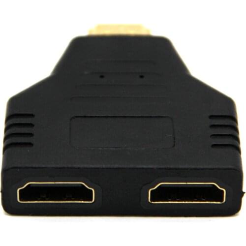 1080P 1 HDMI-compatible Male In to 2 Female Out-HDMI 1.4 Switch Splitter Adapter 1x2 Video Converter for PC Laptop