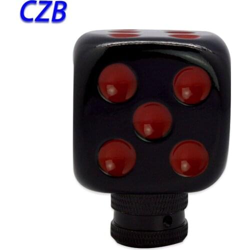 2021 Universal Manual Interior Parts Gear Stick Shift Shifter Lever Knob Black Dice Marches Fast shipping