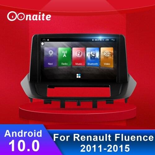 Oonaite 9.66" IPS Navigation car multimedia player HD capacitive screen audio video Handfree DVD for Renault Fluence 2011-2015