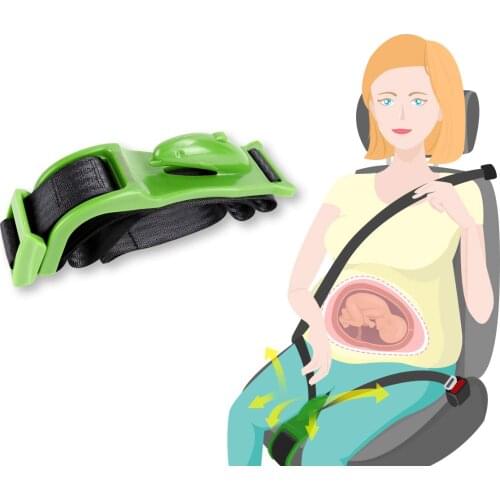 Car seat belts for pregnant women to prevent strangulation. Belly lift and fetus belts to protect newborn babies, comfort and sa