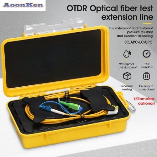 Free Shipping SC/APC-LC/UPC OTDR Zone Eliminator Fiber Rings Fiber Optic OTDR Launch Cable Box 500M 1Km 2Km SM 1310/1550nm