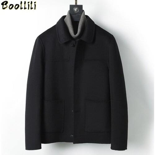 Boollili 2020 Wool Coat Men Autumn Winter Woolen Coat Down Jacket Korean Overcoat Coats Men Abrigo Hombre