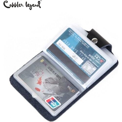 Cobbler Legend 26 Slots Genuine Leather Business Credit Card Holder Bank Unisex Clutch ID Card Holders 2019 Women Purse Bag