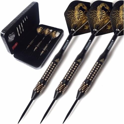 CUESOUL Black Scorpion 22g Deluxe Steel Tip Darts Set