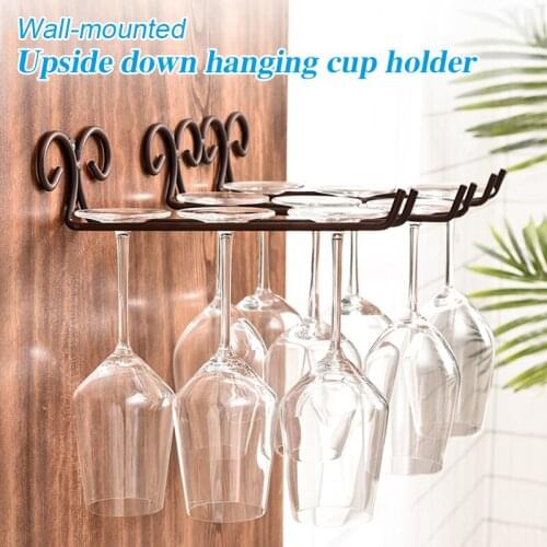 Wine Glass Holder Under Cabinet Wine Glass Holder Hanger Convenience Hanging Stemware Holder For Kitchen GQ
