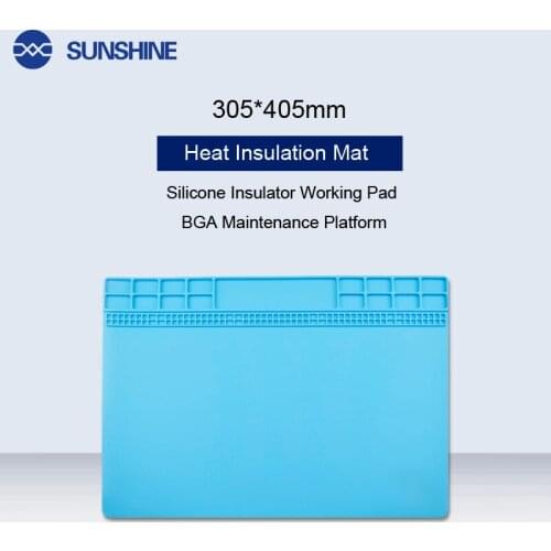 SS-004B 305*405mm Insulation Pad Heat-Resistant Silicon Soldering Mat Work Pad Desk Platform Solder Rework Repair Tools