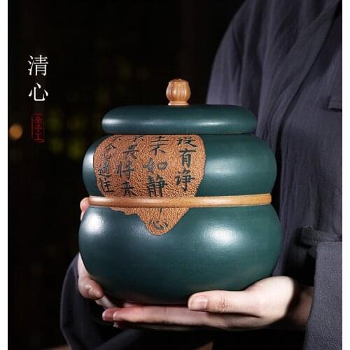 Caddy chun-yan wu all hand seal pot household receives certificate of form a complete set of calligraphy and painting