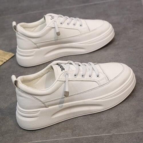 Thick Bottom White Shoes for Female Spring Autumn Womens Sneakers Leisure Shoes Loafers Women Zapatos Para Mujer