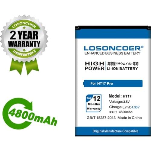 LOSONCOER Battery 4800mAh For HOMTOM HT17 / HT17 Pro Battery Smart Phone