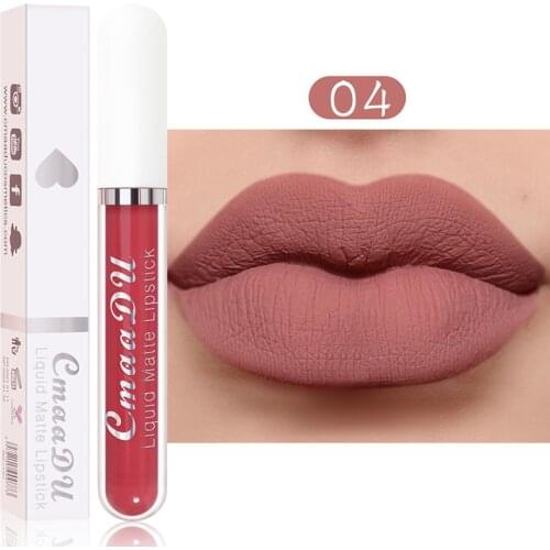 18 Color Optional Matte Velvet Lipstick Vivid Colour Non-Stick Cup Long Lasting Lip Glosses for Women Girl THJ99