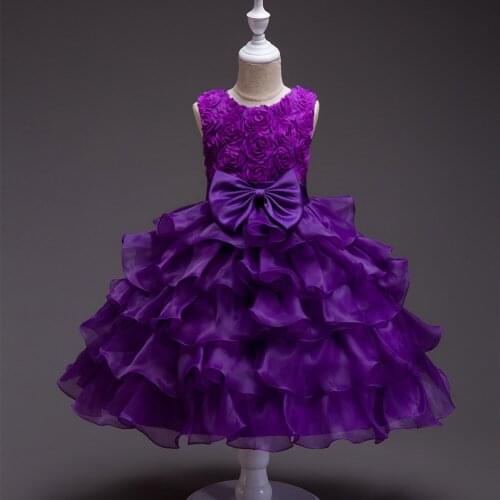 Fashion Red Sequins Tulle Girl Wedding Dress Baby Girl Birthday Party Christmas Dress Beaded Hard Sand Baby Dress Elegant