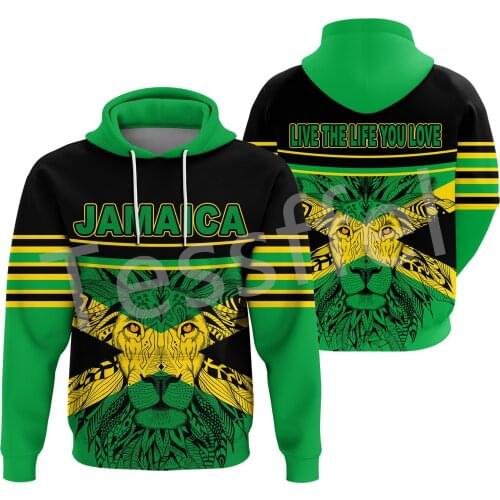 Tessffel County Flag Africa Jamaica King Emblem Lion NewFashion Tracksuit 3DPrint Men/Women Streetwear Harajuku Funny Hoodies B8
