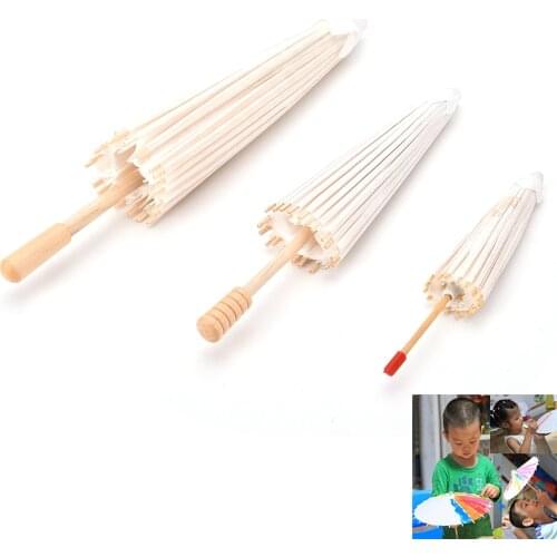NEW White Bamboo Paper Umbrella DIY Originality Blank Painting Photography Performance Alpinia Japan Style Dance Umbrella