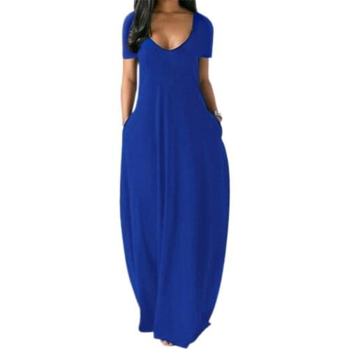 Clothes Charming Short Sleeve Summer Long Dress Thin Long Dress All Match for Beach