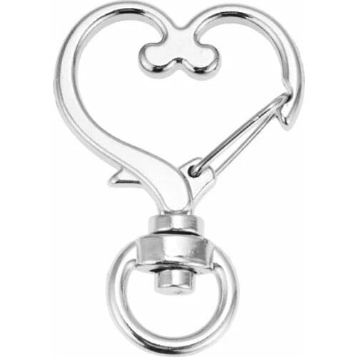 100pcs Vehicle Car Heart Hollow Key Chain Key Ring keychain DIY Accessories Lobster Clasp Jewelry Findings Gift For Girl