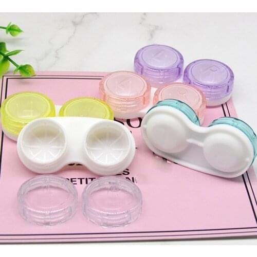 Portable Lens Case Small Women Glasses Cosmetic Contact Lens Box Men Cute Eye Care Box Cosmetic Travel Kit Holder Eyewear Bag