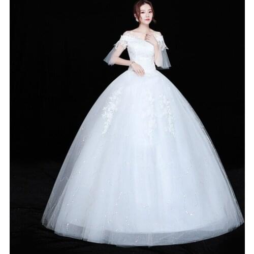 Wedding Dresses Bride New Style Dresses Lace Up Wedding Dress Style Flral Dresses Ball Gowns