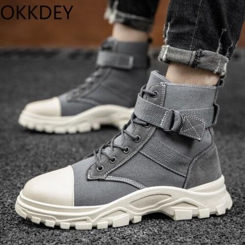 2020 New Martin Boot Mens Autumn Retro High Gang Mens Boots Han trend 100 sets of boots mens shoes