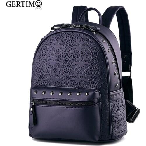Mochila 2019 Womens Leather Backpacks Black ,Korean Small Backpack Youth Back Packs For Girls Bagpack Female ;Rugzakken Vrouw