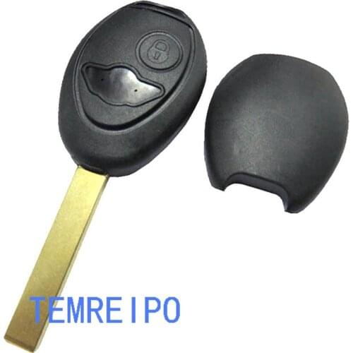 10pcs/lot 2 Buttons Uncut Blade Remote Car Key Case Shell Fob Key Cover for BMW Mini Cooper R50 R53