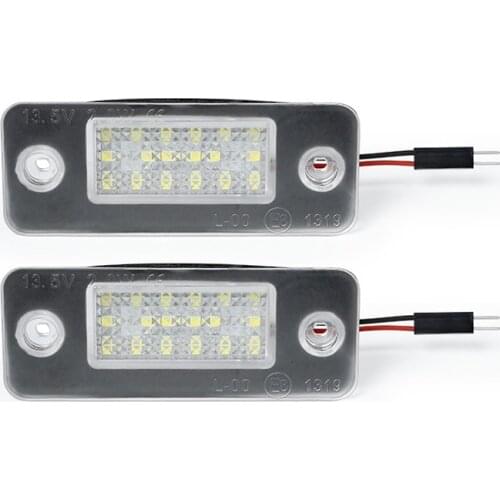 2Pcs LED Number License Plate Light For Audi A8 D3 2002 2003 2004 2005 2006 2007 2008 2009 2010 Canbus Error Free