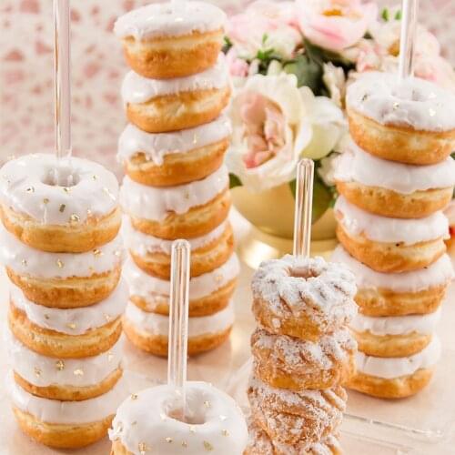Wedding Party Acrylic Donut Stand Clear Doughnut Display Stand Holder for Baby Shower Birthday Treat Parties