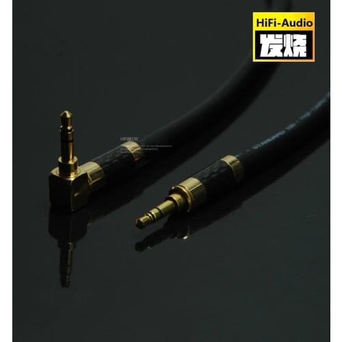 HIFI DIY 3.5mm to 3.5mm Earphone Connecting Wire AUX Audio Cable Male to Male 3.5mm Car Recording Cable With Carbon Fiber Shell
