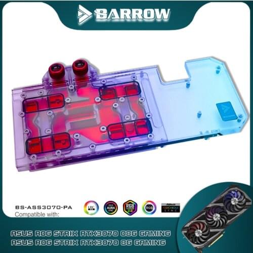 Barrow GPU Block For ASUS ROG STRIX 3070 8G Gaming Video Card Cooler, 5V M/B SYNC, BS-ASS3070-PA