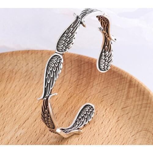 Miuoxion Wholesale Retro Angel Wings Bracelet Fashion Personality Jewelry For Women Feature Namour Charm Gift All Seasons