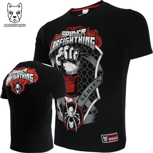 New Mma Quick Dry Running Boxing T-shirt Muay Thai Fitness Sleeve T-Shirts men Sport Shirt Men Gym T Shirt Boxeo Kickboxing