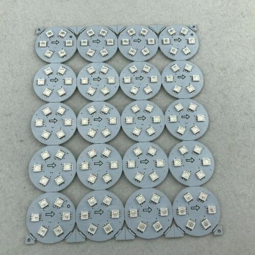 DC24V UCS1903 LED pixe PCBA;DC24V input;6pcs 5050 SMD RGB LED,1.44W;36mm diameter