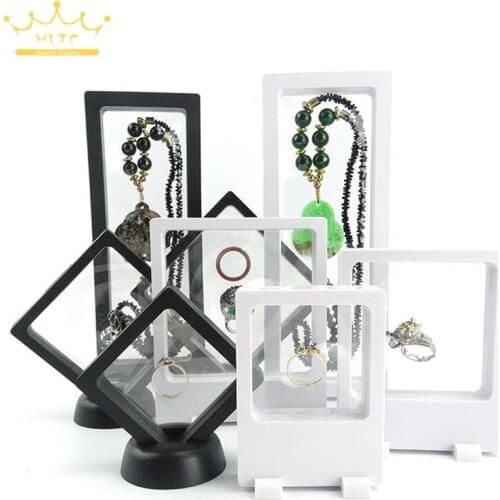 Jewelry Display Holder Acrylic Transparent Suspended Display Stand Ring Necklace Watch Diamond Case Gemstone Display