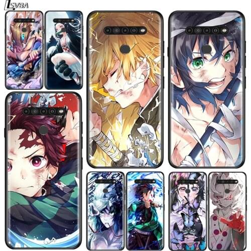 Hot Anime Demon Slayer for LG G8 G8S G8X V30 V35 V40 V50 V60 ThinQ Q60 K40 K50 K51 K61 K71 K92 K62 Soft Black Phone Case