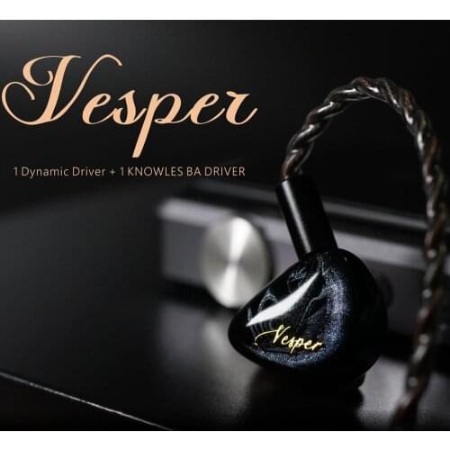 KINERA QOA Vesper 3.5MM 0.78MM 2PIN in ear Detachable Audio Cable earphone hifi dj Active Noice Cancelling headset earphones