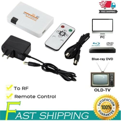 HDMI To RF Coaxial Converter Adapter Box Digital Analog Signal TV Transmitter Modulator for Blu-ray Player Game Console