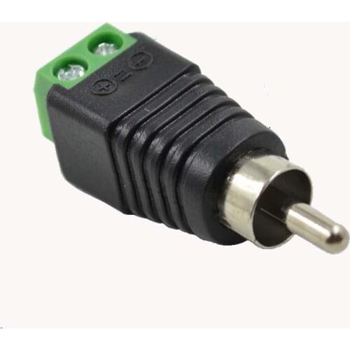 30pcs RCA Lotus Connector Male AV Audio Plugs Cable Adapter Monitor Audio Cable Connector Free Solder Green